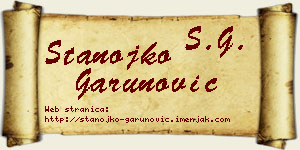 Stanojko Garunović vizit kartica